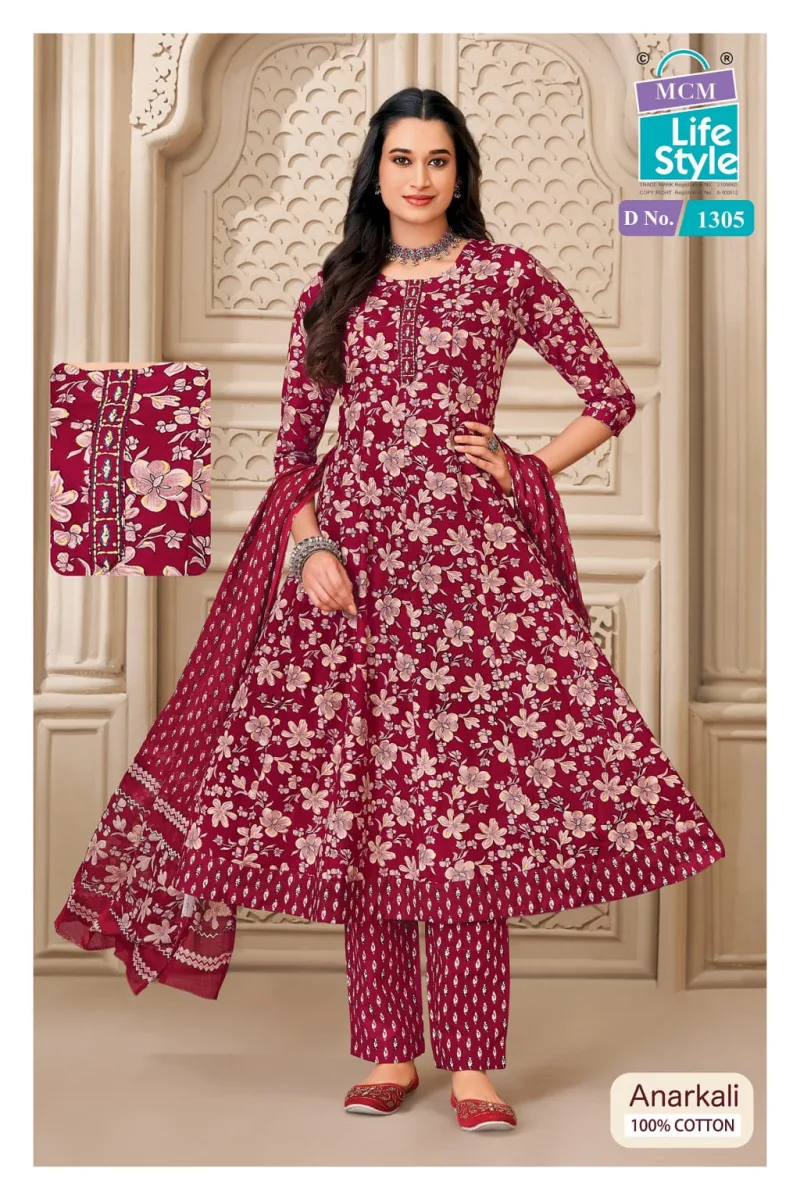 Anarkali Vol 13 By Mcm Cotton Printed Anarkali Kurtis Set